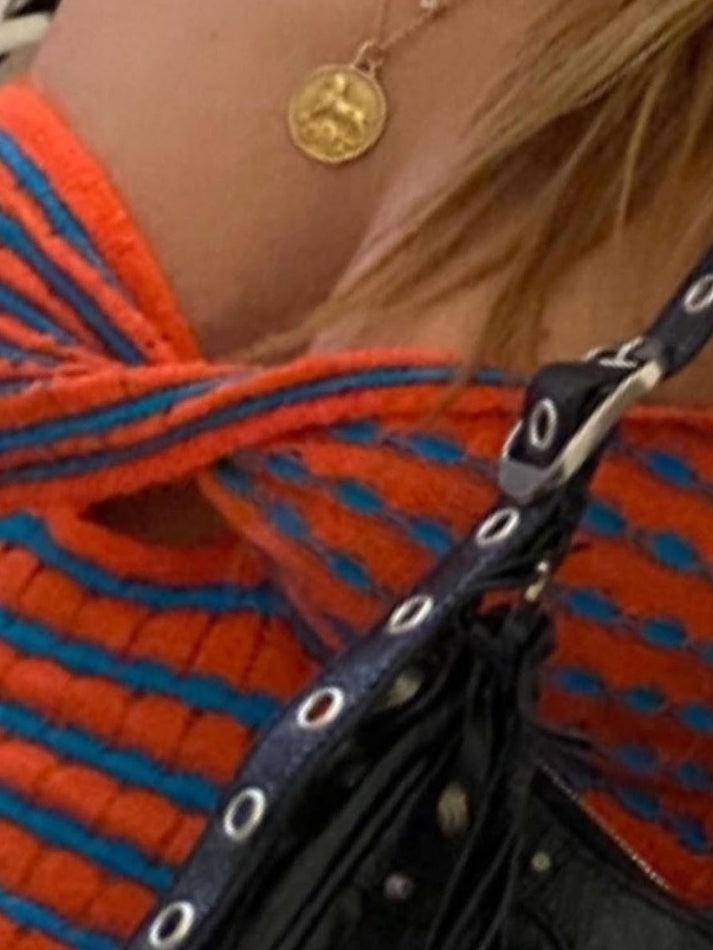 Fenna - Modny przycięty top bandeau z modnym akcentem dla kobiet