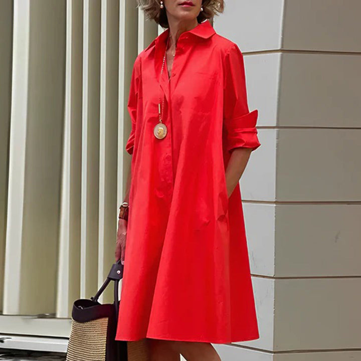 ASHLEY - Modna sukienka z długim rękawem zapewniająca stylowy wygląd