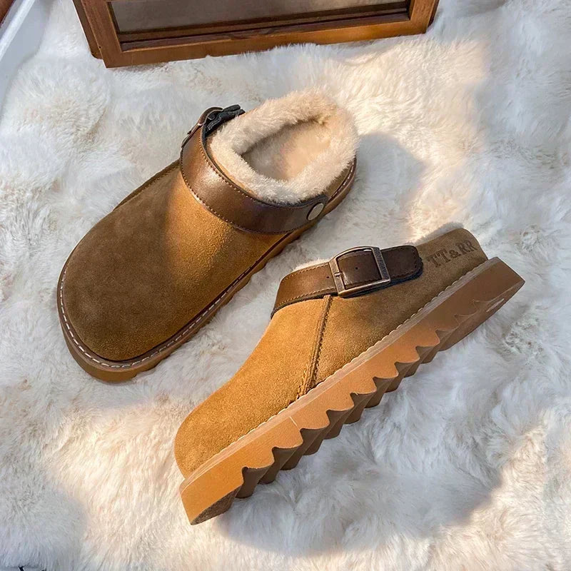 Macie - Eleganckie kapcie damskie wyściełane futrem na stylową jesień