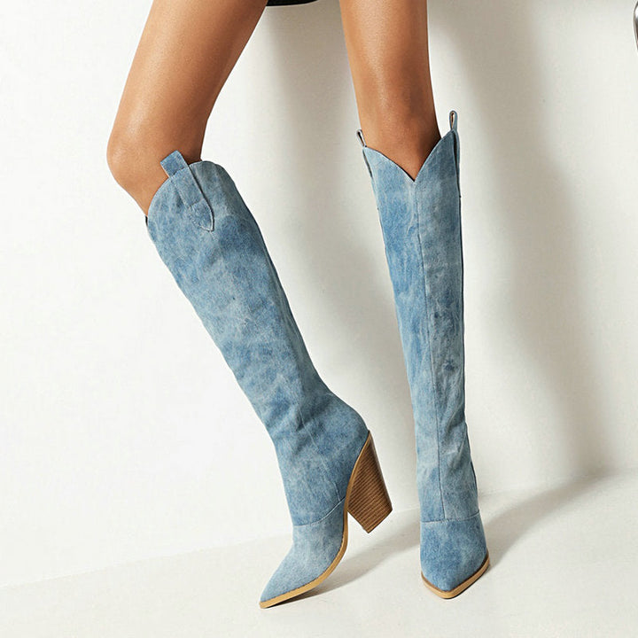 Natalia - Modne Kniehohe Stiefel dla eleganckiego wyglądu
