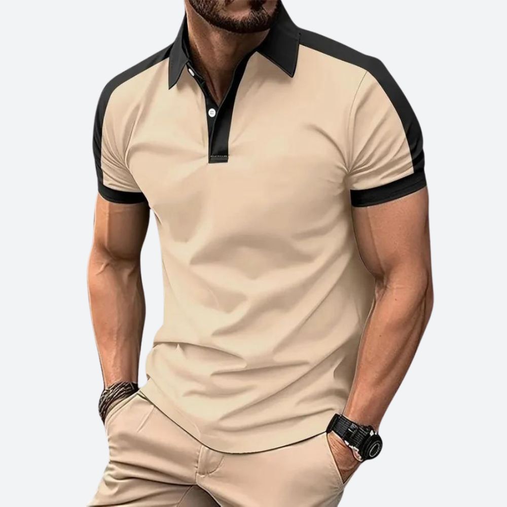 Stylowa męska koszulka polo z krótkim rękawem - Sam