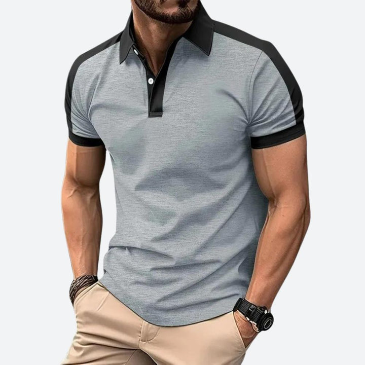 Stylowa męska koszulka polo z krótkim rękawem - Sam