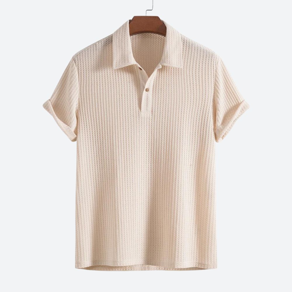 Stylowa koszulka polo z dzianiny waflowej - Shaun