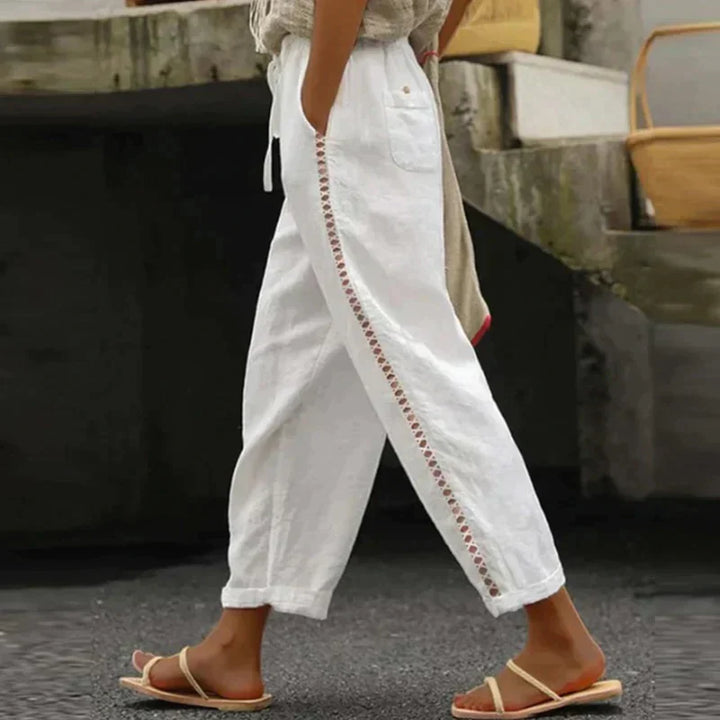 Audrey - Modne letnie spodnie boho zapewniające gładki wygląd