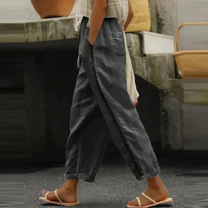 Audrey - Modne letnie spodnie boho zapewniające gładki wygląd