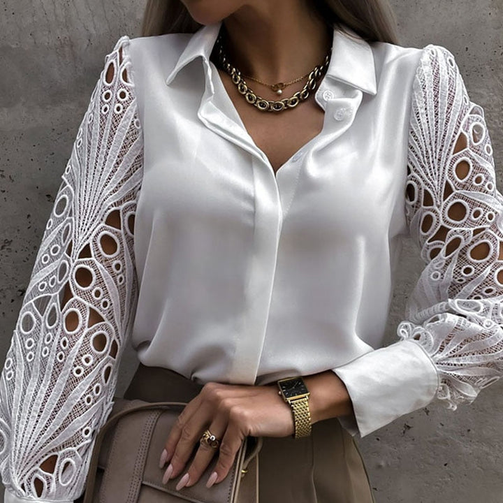Elin - Elegancka i wygodna bluzka z koronkowym akcentem dla kobiet