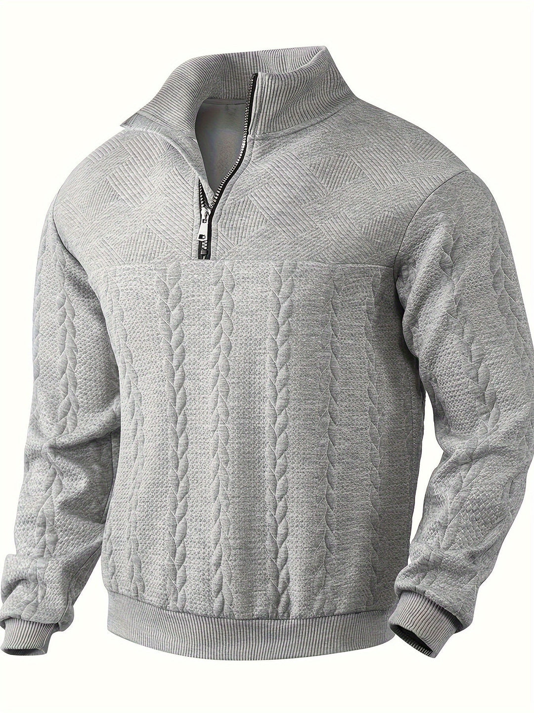 Tomasz™ - Męski Sweter z Zipperem w Kaszmirze Vintage