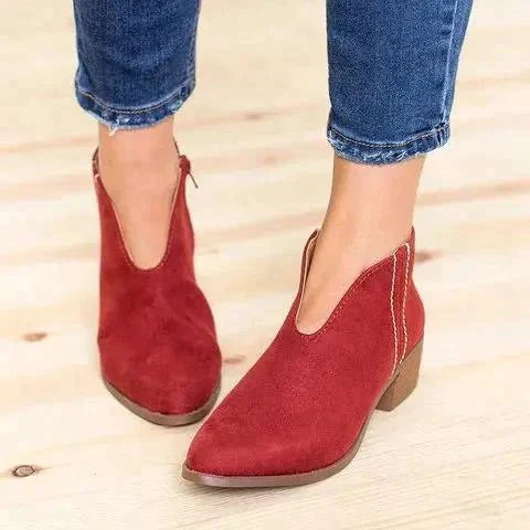 Alicja - Eleganckie buty ze stylowym zamkiem błyskawicznym z boku
