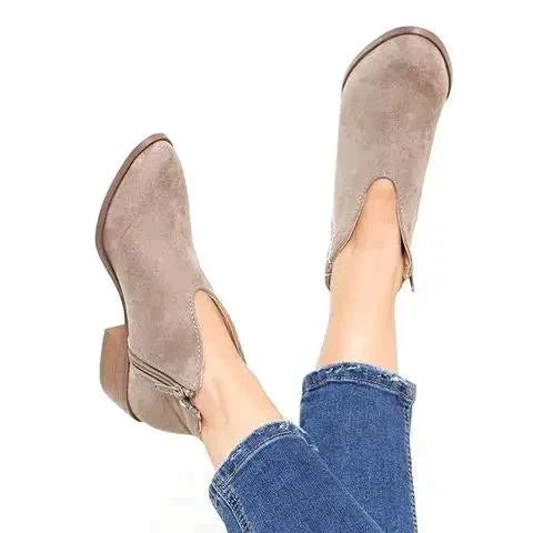 Alicja - Eleganckie buty ze stylowym zamkiem błyskawicznym z boku