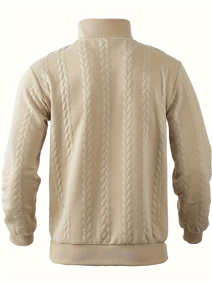 Tomasz™ - Męski Sweter z Zipperem w Kaszmirze Vintage