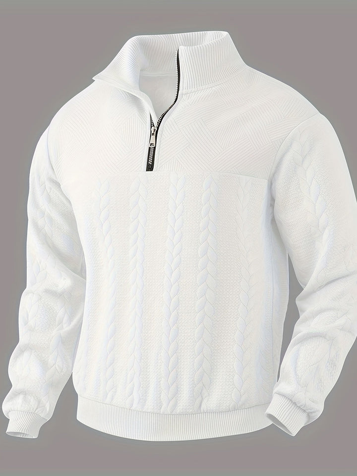 Tomasz™ - Męski Sweter z Zipperem w Kaszmirze Vintage