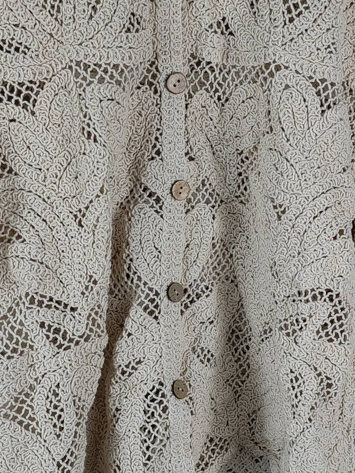 Stylowa morelowa koszula damska z długim rękawem - Diana Collection