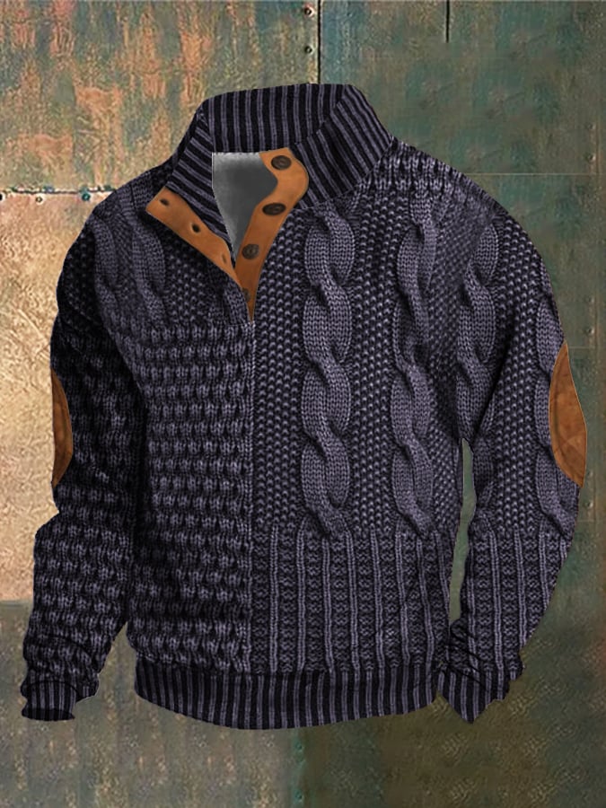 Mateusz™ - Sweter Casual z Guzikami na Prosty i Elegancki Look