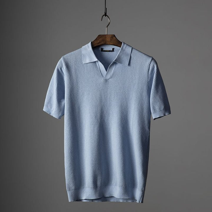 Stylowy letni T-shirt z dzianiny - Aizo