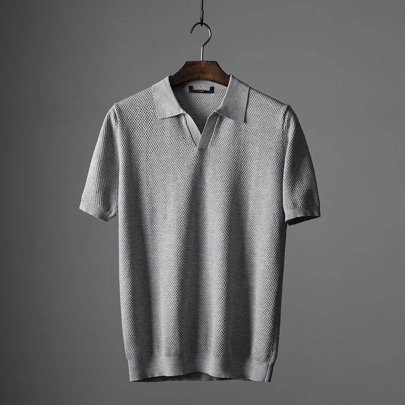 Stylowy letni T-shirt z dzianiny - Aizo