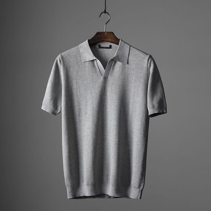 Stylowy letni T-shirt z dzianiny - Aizo