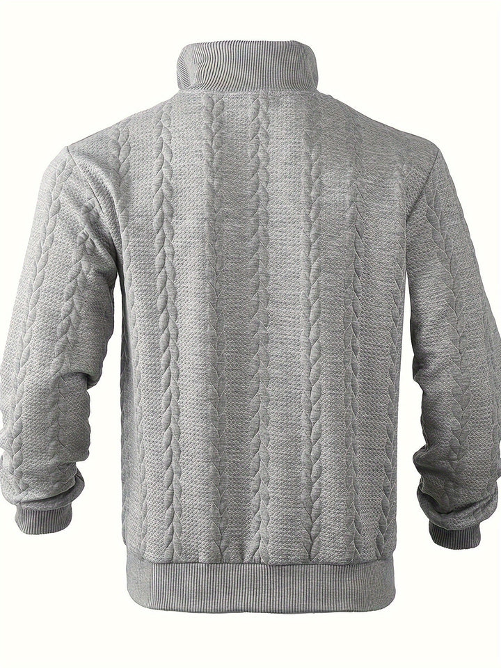 Tomasz™ - Męski Sweter z Zipperem w Kaszmirze Vintage