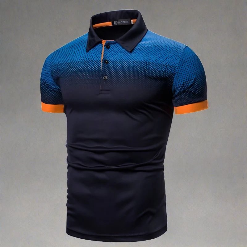 Stylowa męska koszulka polo Nander w gradiencie dla eleganckiego letniego wyglądu