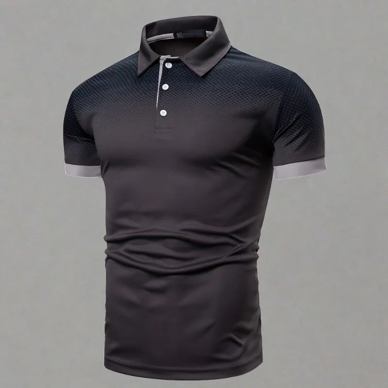 Stylowa męska koszulka polo Nander w gradiencie dla eleganckiego letniego wyglądu