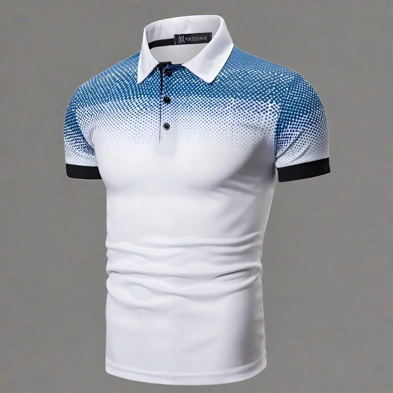 Stylowa męska koszulka polo Nander w gradiencie dla eleganckiego letniego wyglądu