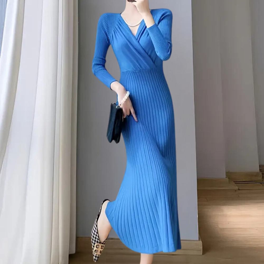 ARWENA - Elegancka sukienka z dzianiny dla kobiet