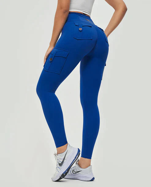 Jeana - Legginsy Cargo z wysoką talią dla modnego wyglądu