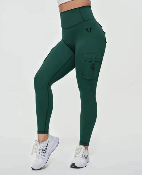 Jeana - Legginsy Cargo z wysoką talią dla modnego wyglądu