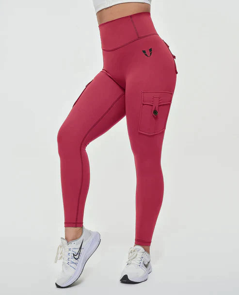 Jeana - Legginsy Cargo z wysoką talią dla modnego wyglądu