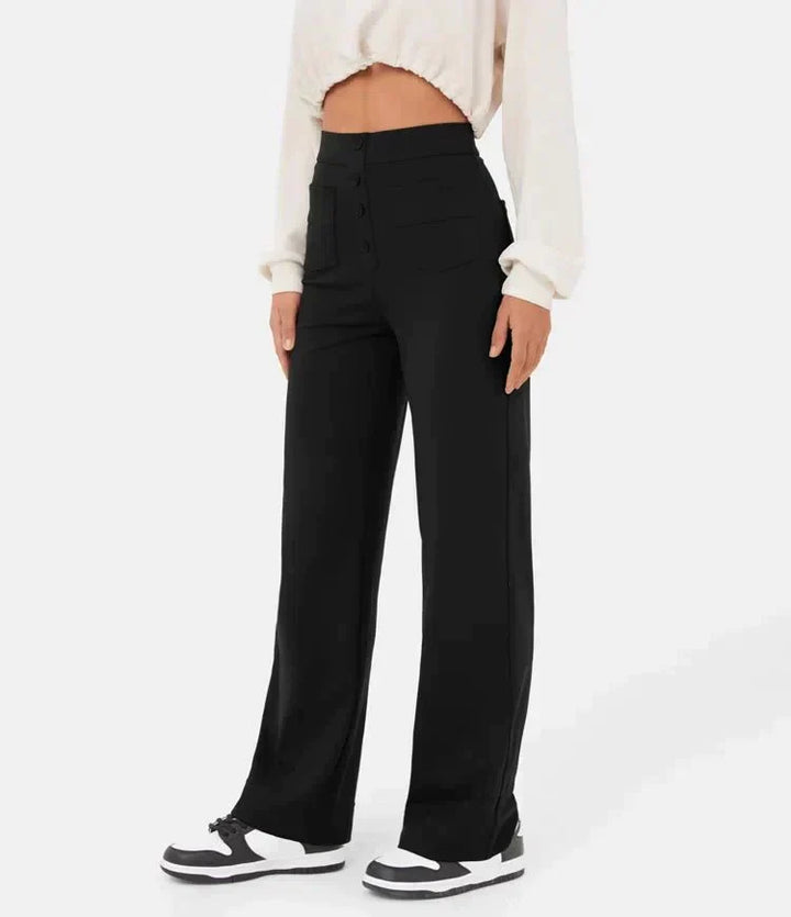 Maria™ – Eleganckie Spodnie z Bawełny z Wysokim Stanem