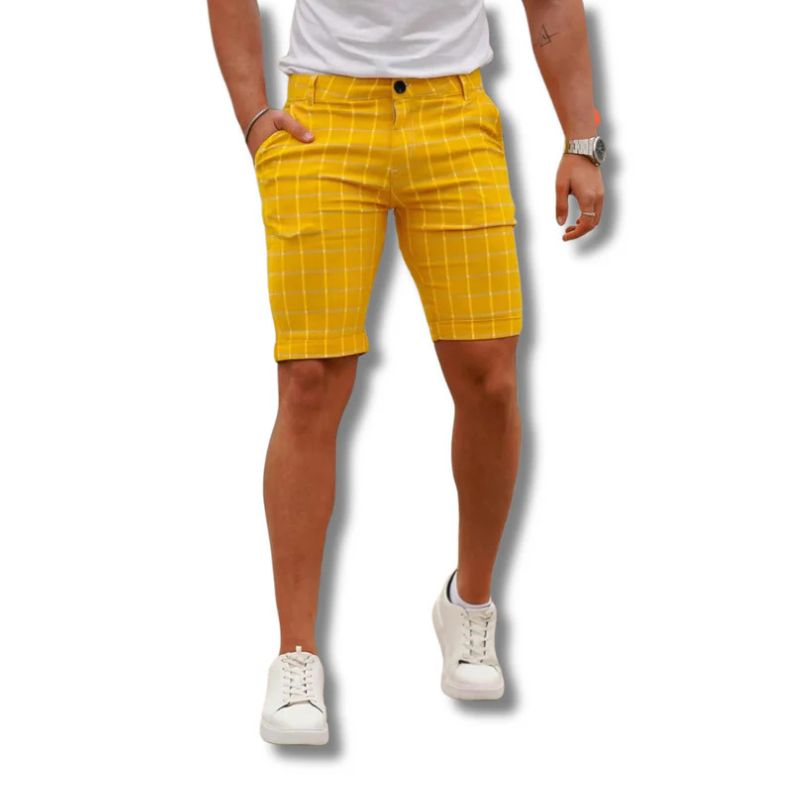 Stylowe szorty męskie w kratkę - Rewan