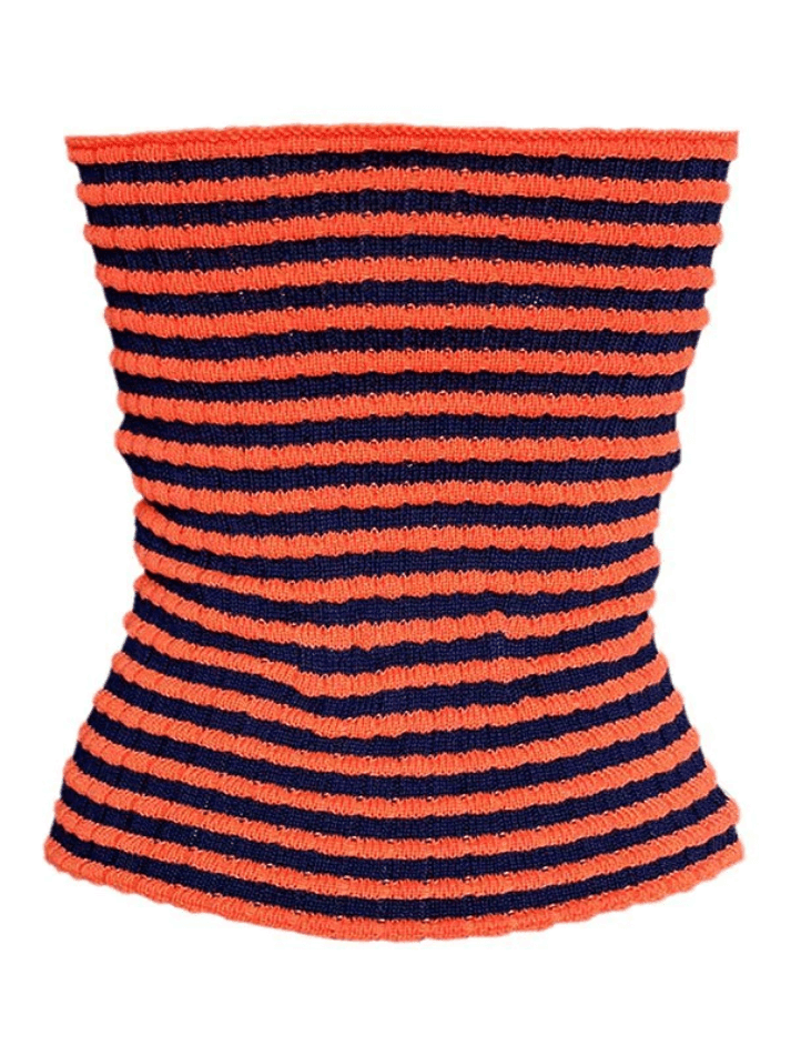 Fenna - Modny przycięty top bandeau z modnym akcentem dla kobiet